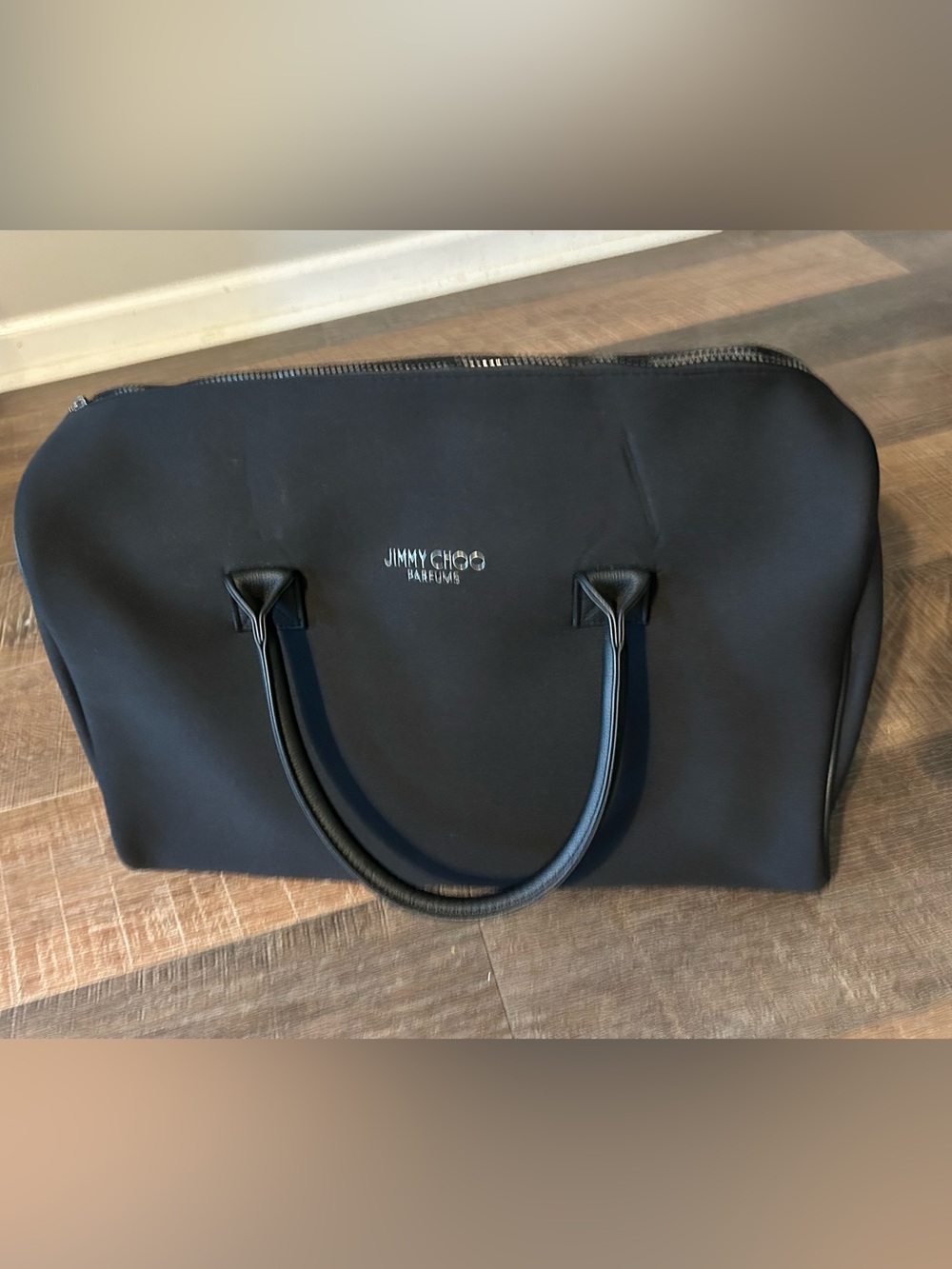 Jimmy Choo Black Carryall Weekender Tote bag